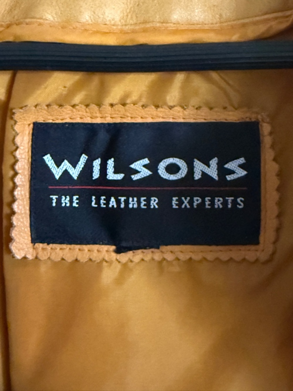 Vintage Wilson's Orange or Pumpkin Leather Coat Lining Nylon Women's Size Large - Picture 4 of 16